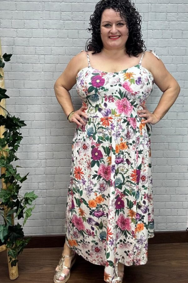 Vestido Francis T-46/54 Floral con Abertura