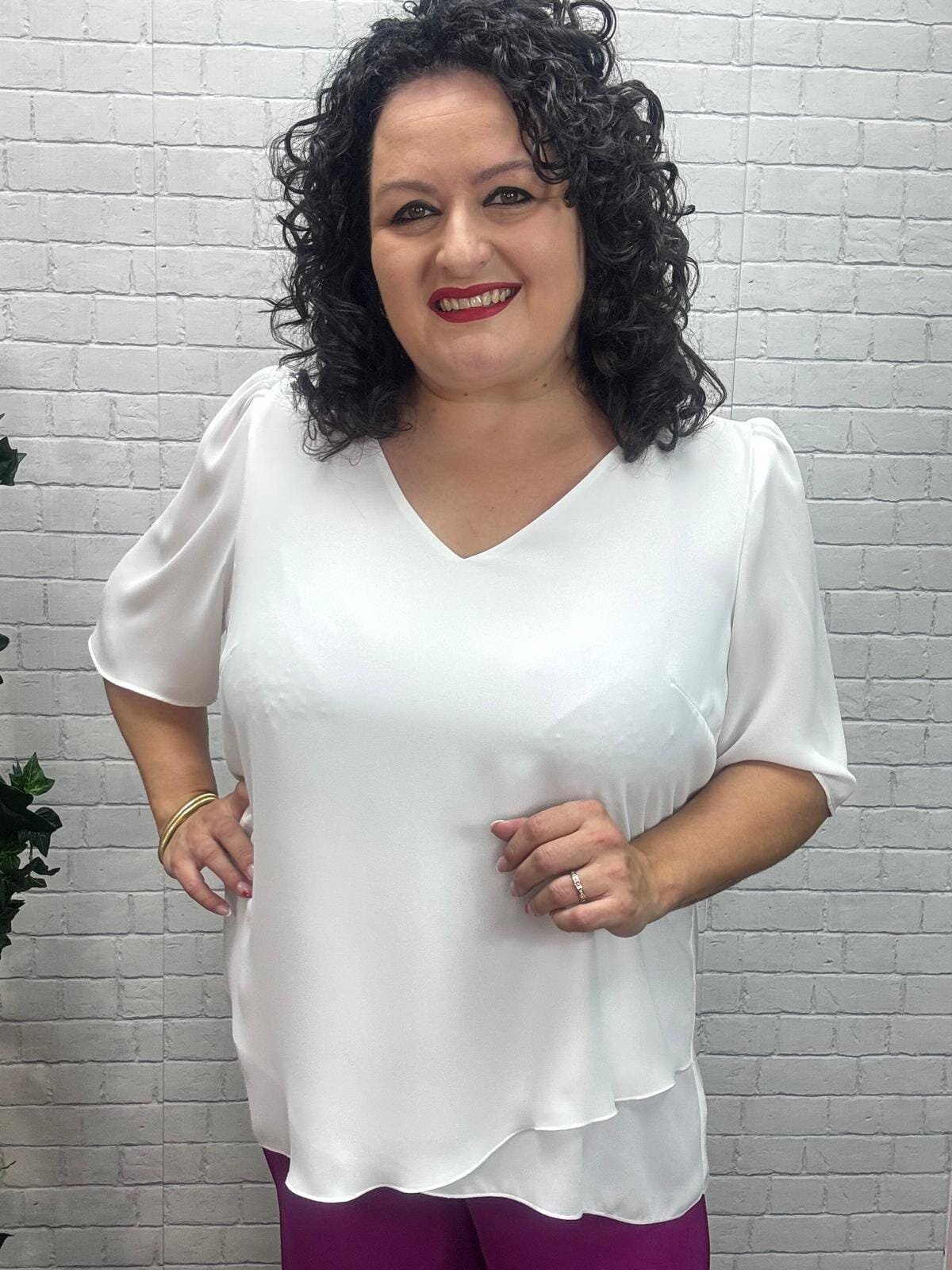 Blusa Gaile blanca T-42/54 de Gasa