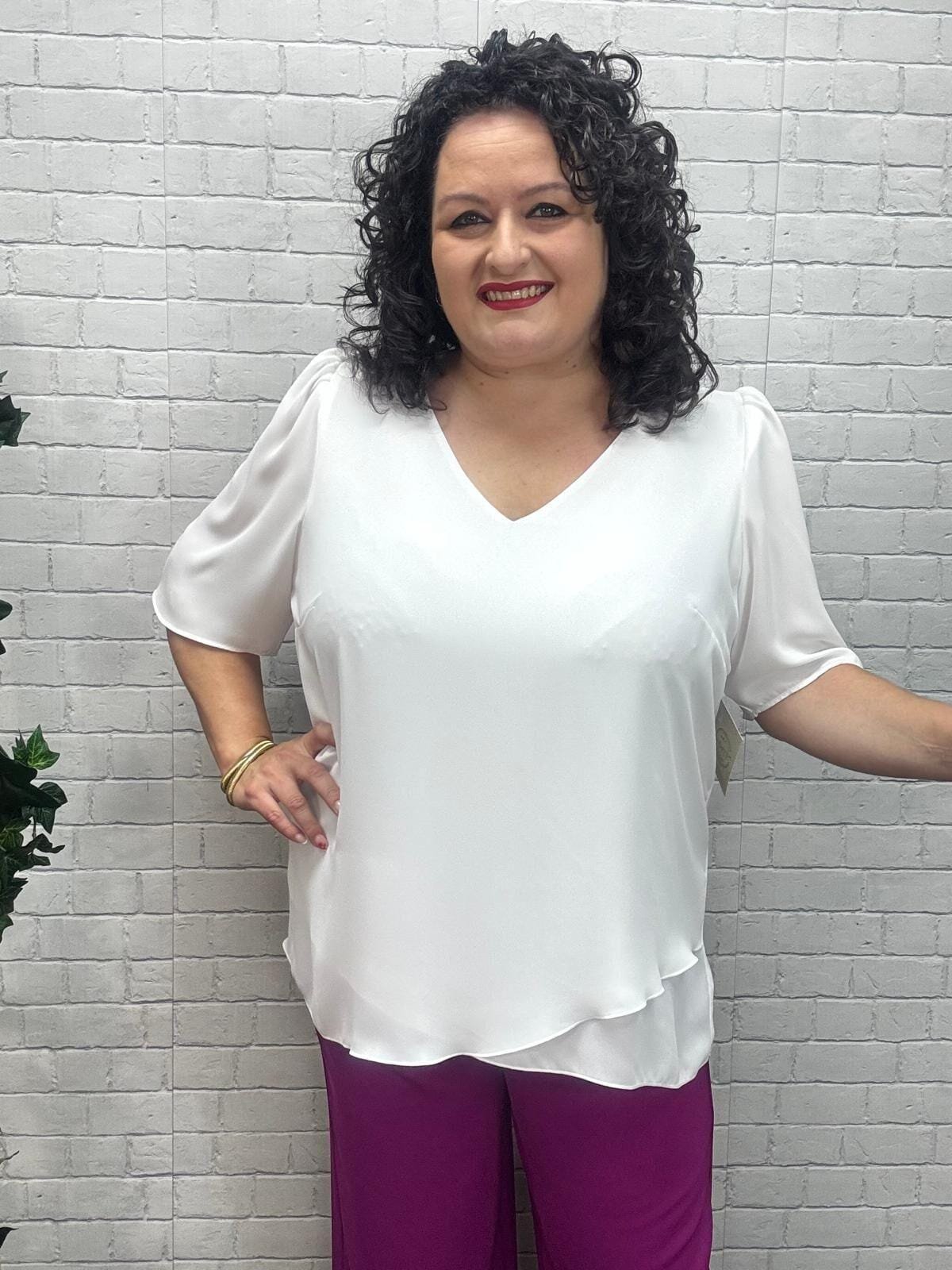 Blusa Gaile blanca T-42/54 de Gasa