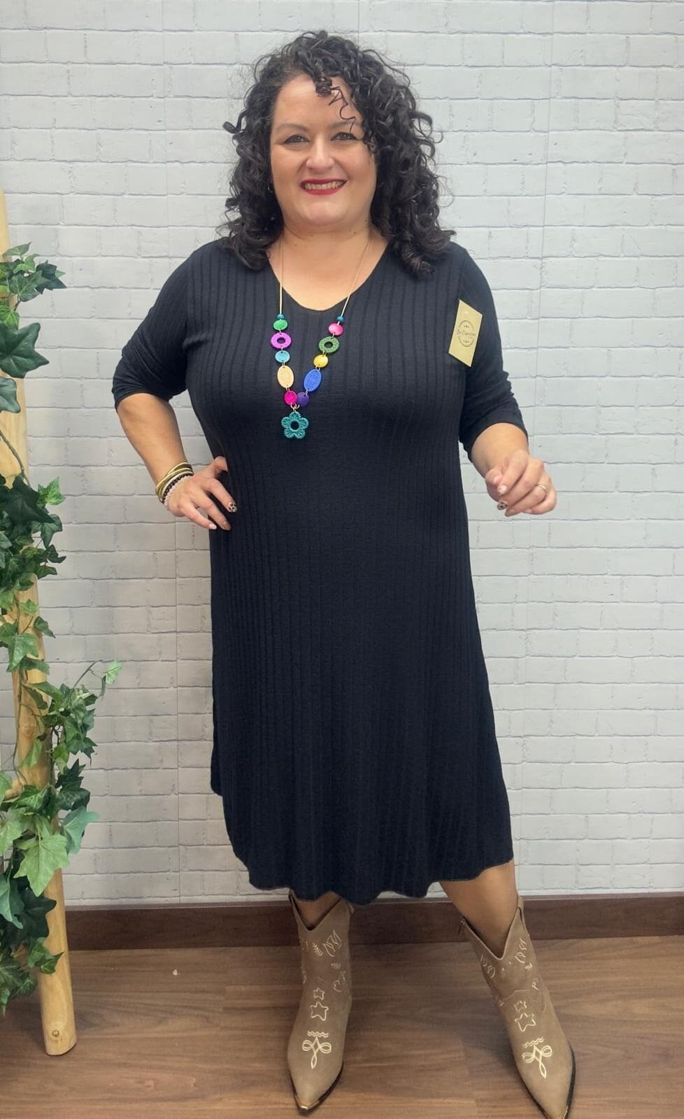 Vestido Emma T-44/54 de Punto Canalé