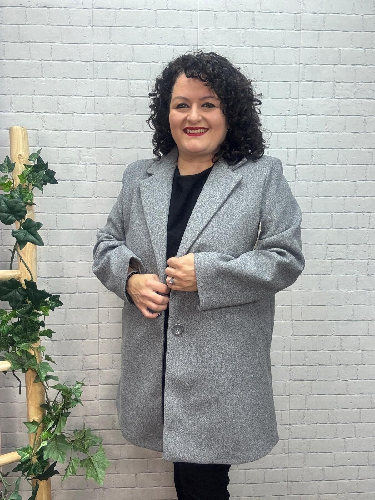 Abrigo Nagore Gris T-XL/3XL De Paño