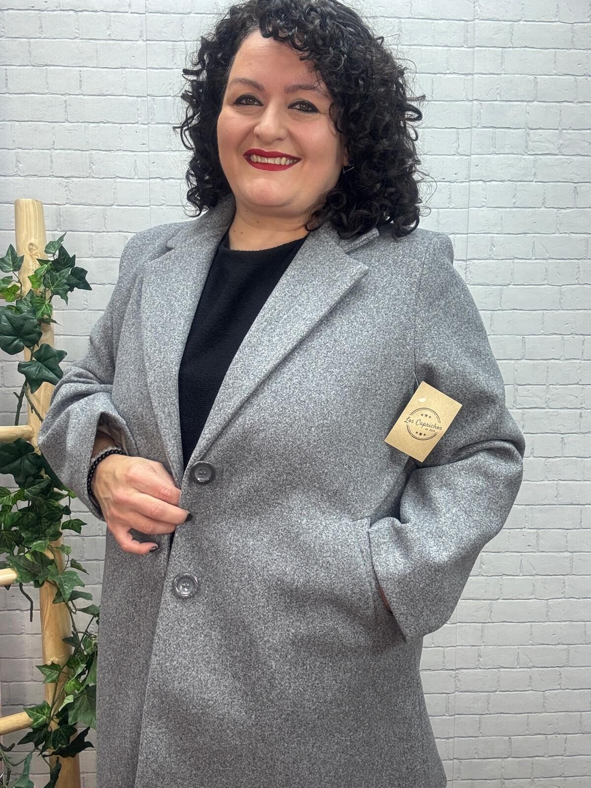 Abrigo Nagore Gris T-XL/3XL De Paño