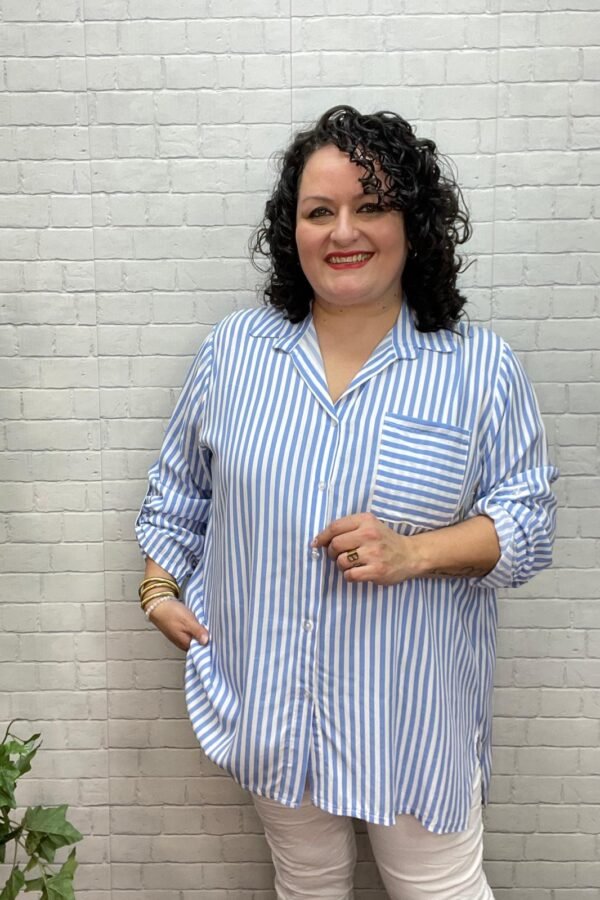 Camisa Rayas Azul T-46/54 Clásica