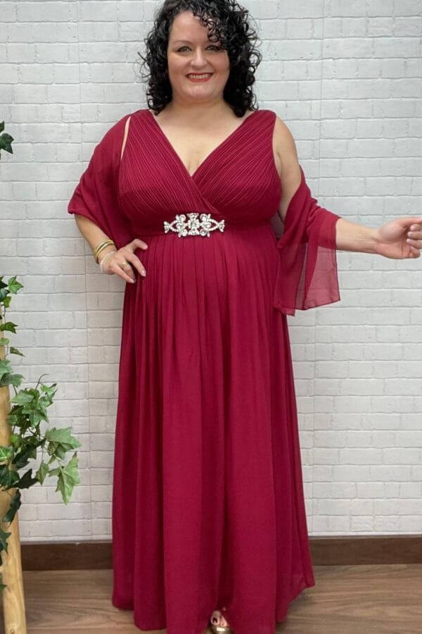 Vestido Rafaella T-2XL-3XL/3XL-4XL Con Pedrería