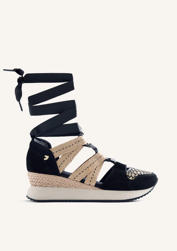 Zapatillas abiertas Kidika Negra Gioseppo