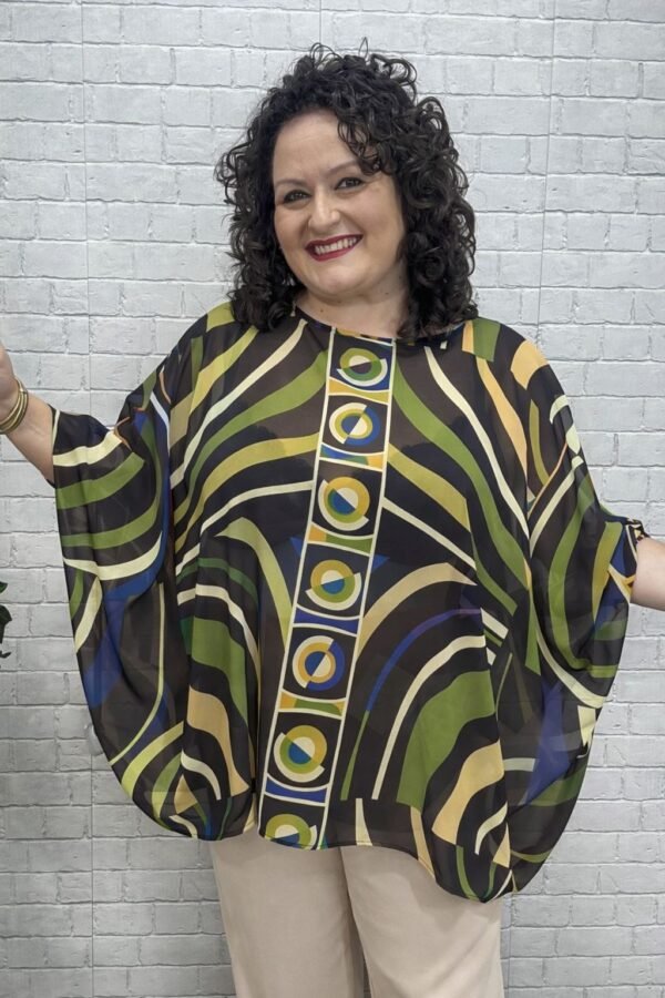 Bluson Adriana lima T-46/52 Estampado Geométrico