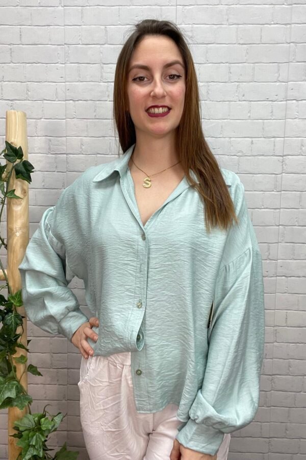 Camisa Camila Aguamarina T-36/46 Oversize