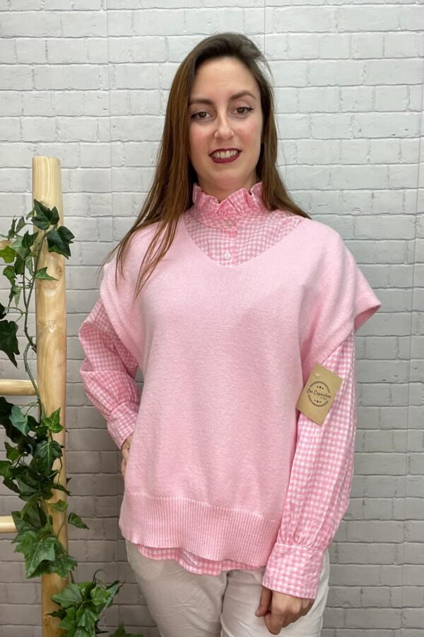 Chaleco Adriana Rosa T-36/46 De Punto