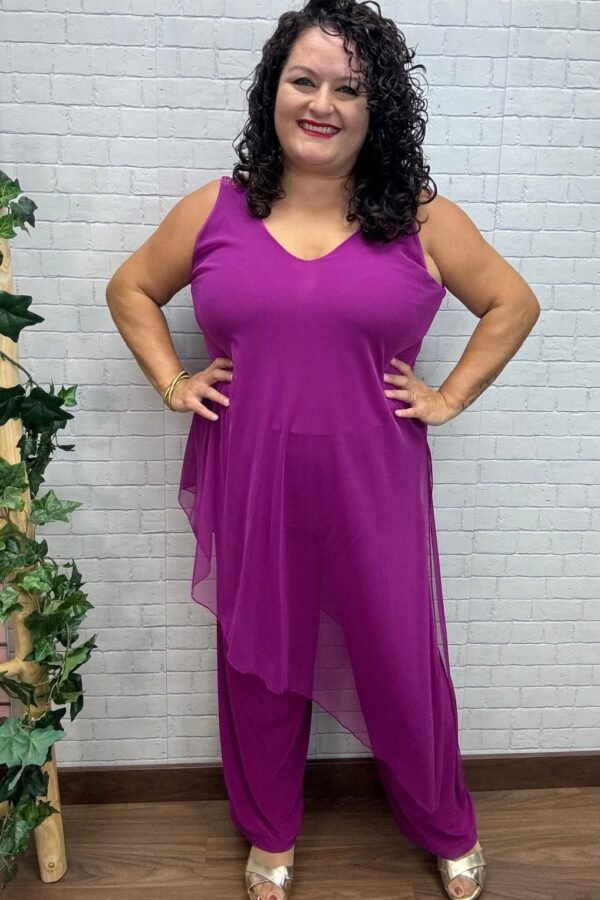 Mono tul buganvilla Trendy T-M/3XL Asimétrico