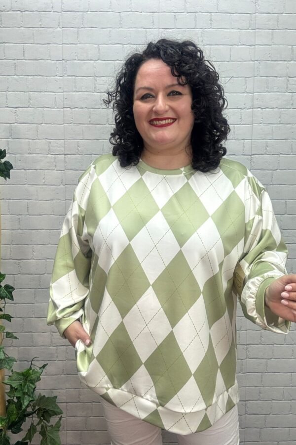 Sudadera Abril Verde T-50/56 Con Dibujo