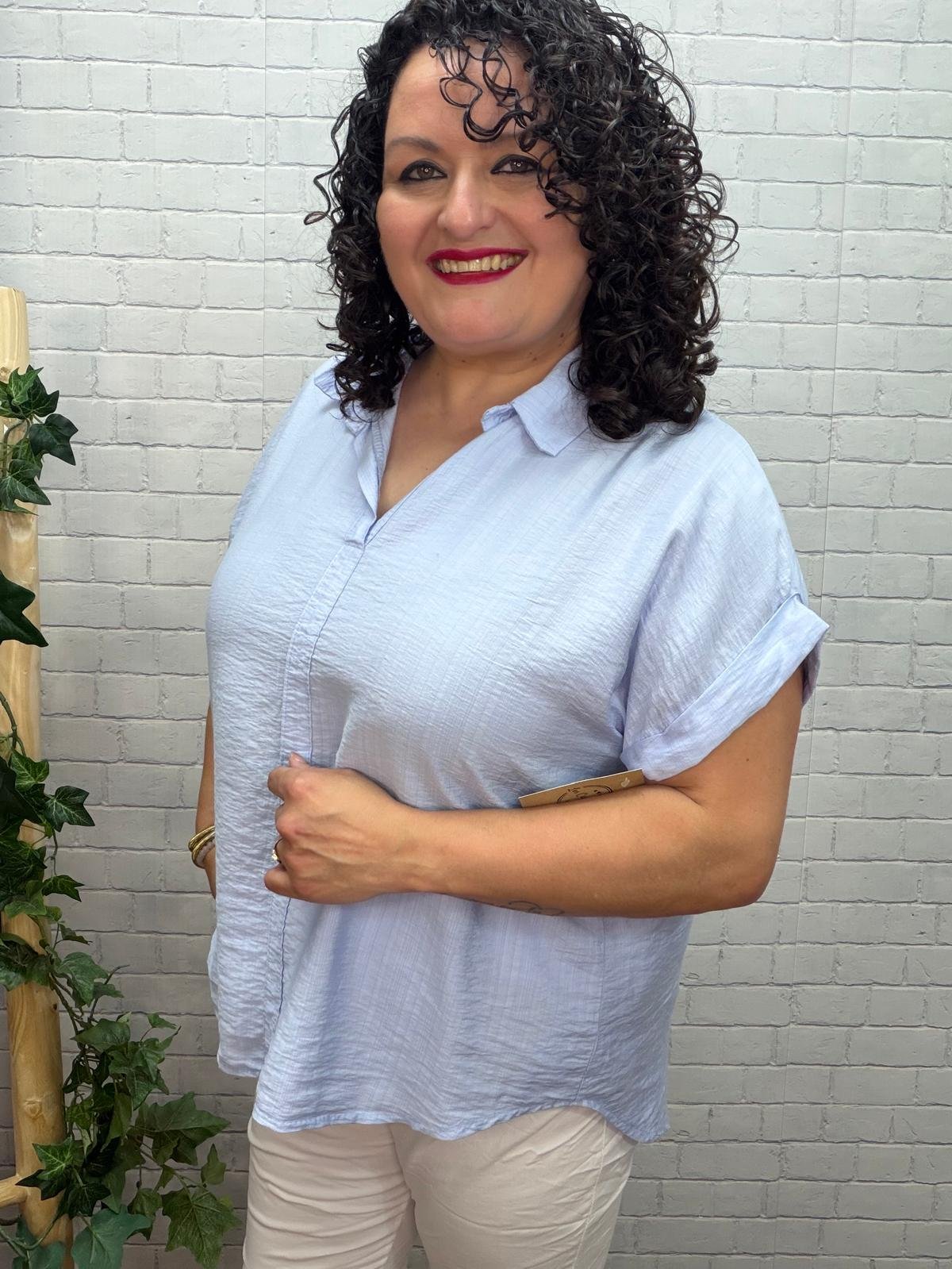 Blusa Inma Celeste T-46/52 Fluida