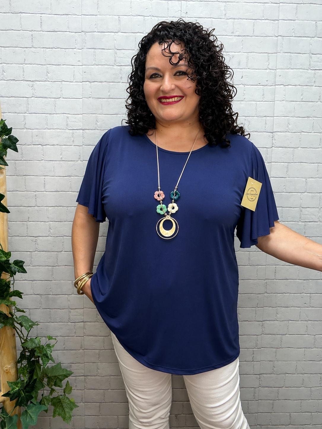 Camiseta Tere Marino T-46/54 Con Collar