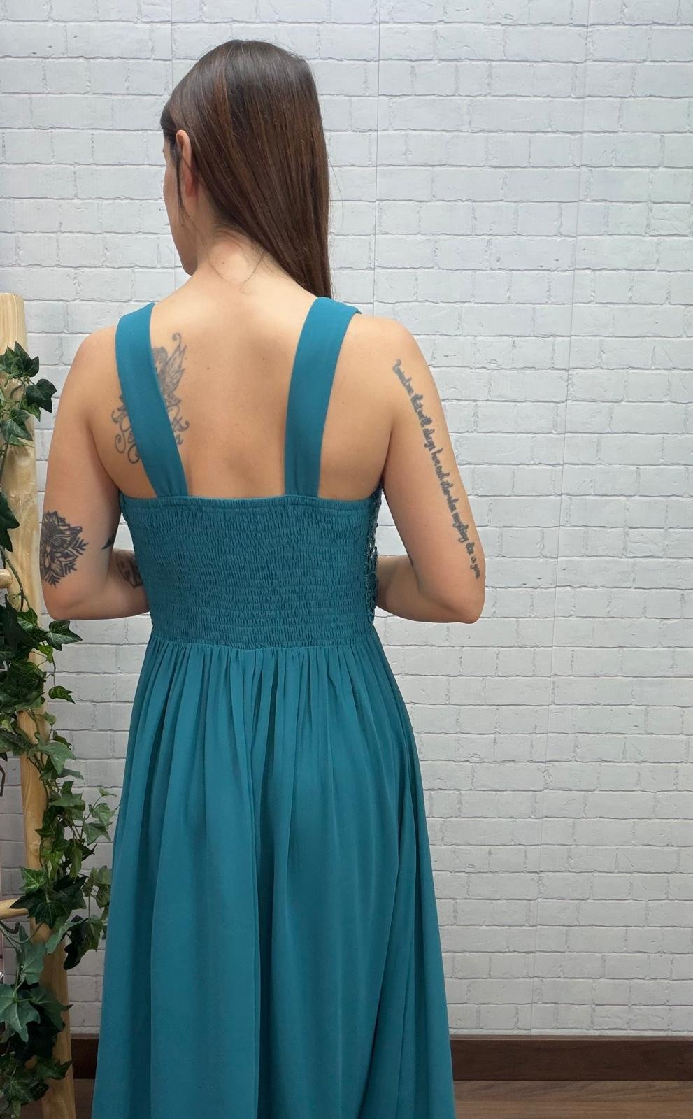 Vestido Ahana Océano T-S/M-XL/2XL Con Pedrería