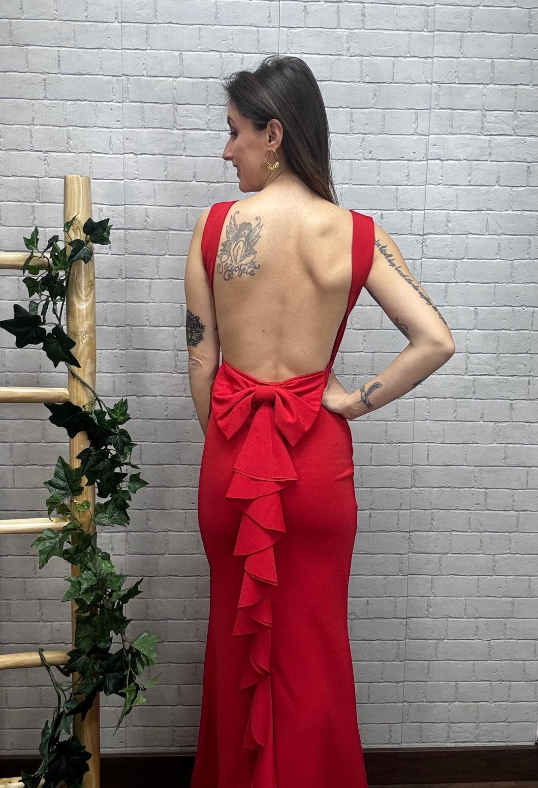 Vestido Ariel Rojo T-34/38 Corte Sirena