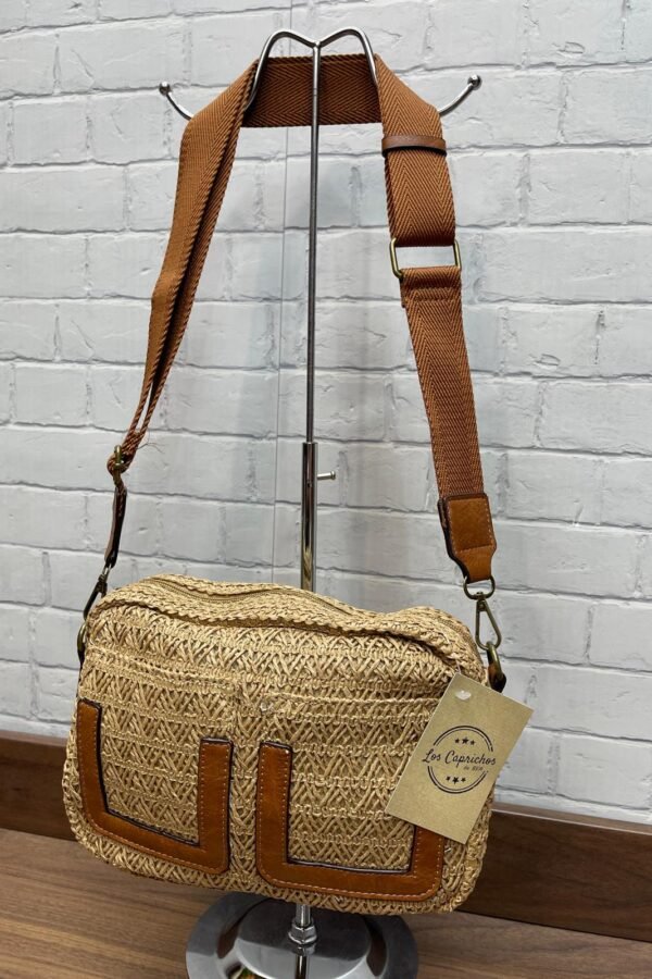 Bandolera Rafia Natural 1600850-1/1 Estilo Boho