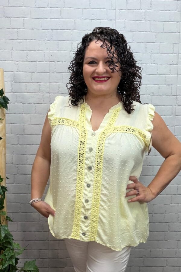 Blusa Dolo Amarillo T-44/52 Plumeti