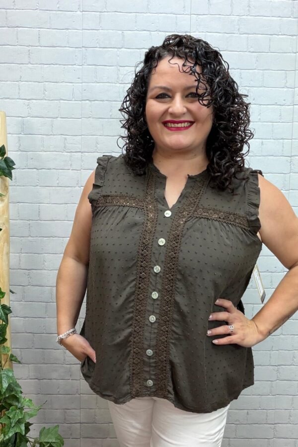 Blusa Dolo Chocolate T-44/52 Plumeti