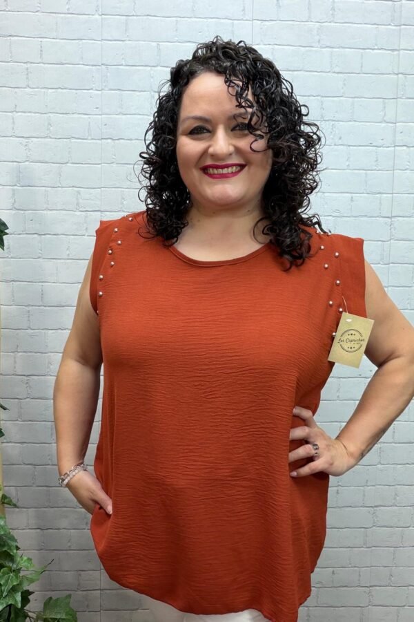 Blusa Fadila Teja T-46/54 Con Tachuelas