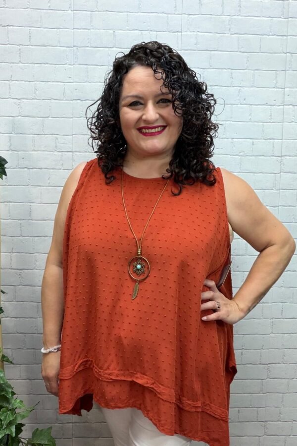 Blusa Gimena Teja T-44/52 Plumeti
