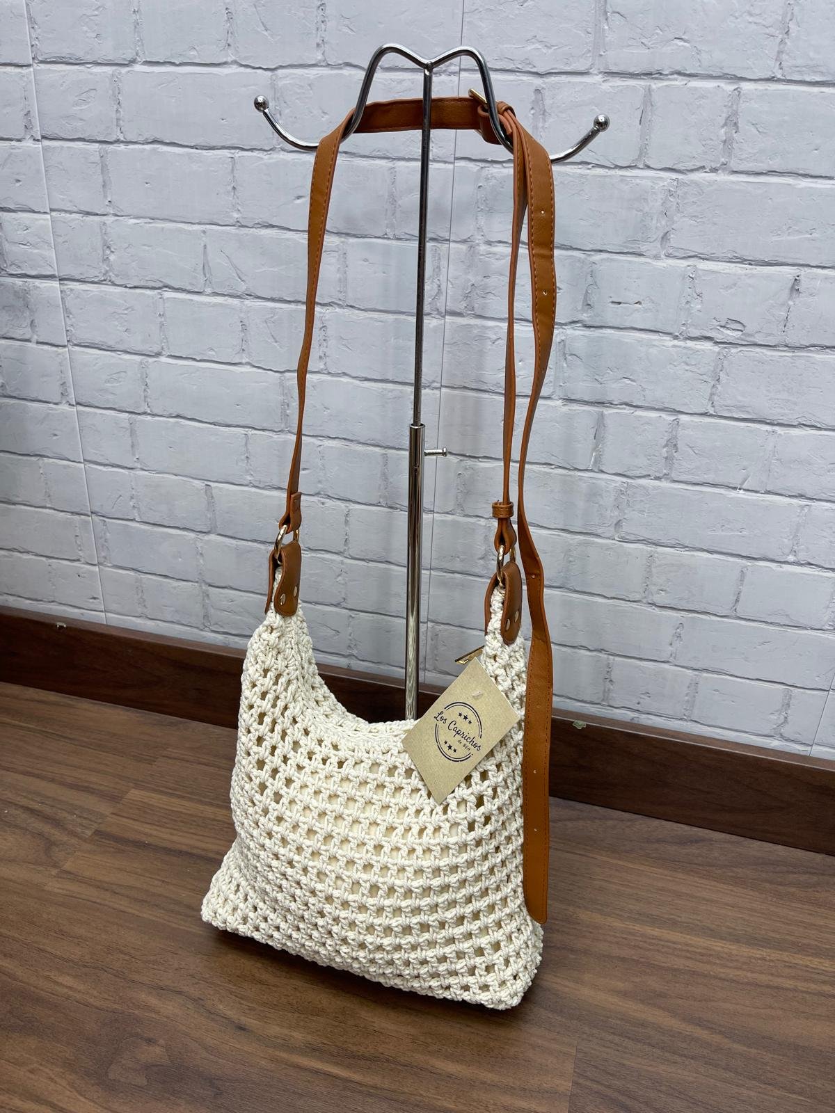 Bolso Macrame Beige CXF9092 Estilo Boho