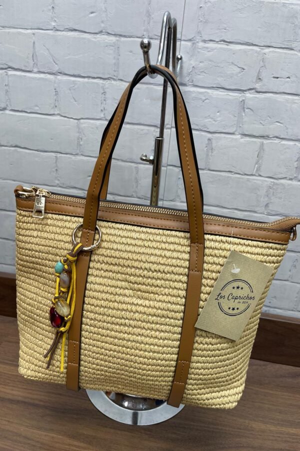 Bolso Rafia Natural FC25294V Tipo Tote