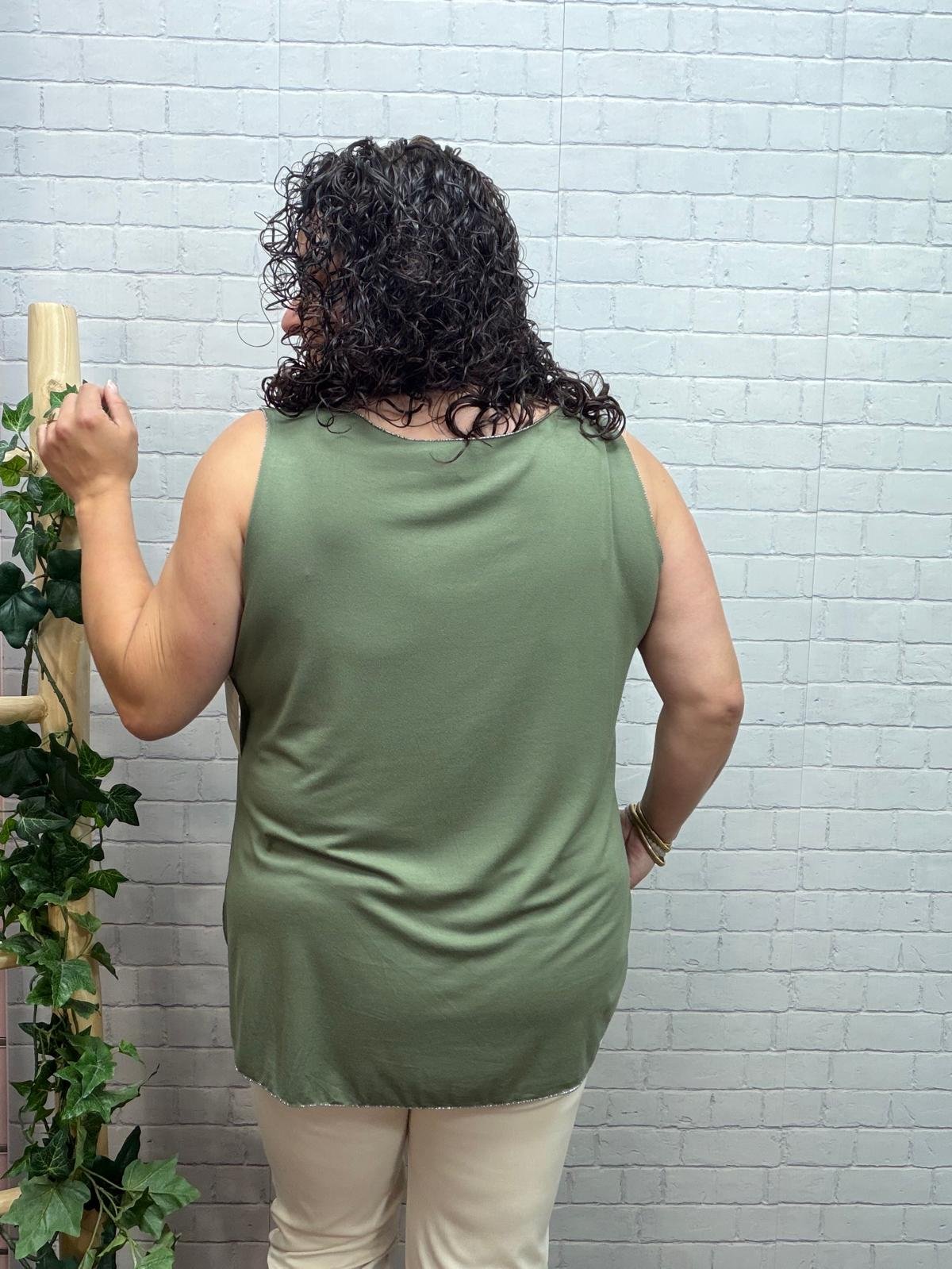 Camiseta Brillo Kaki Moda - Imagen 3