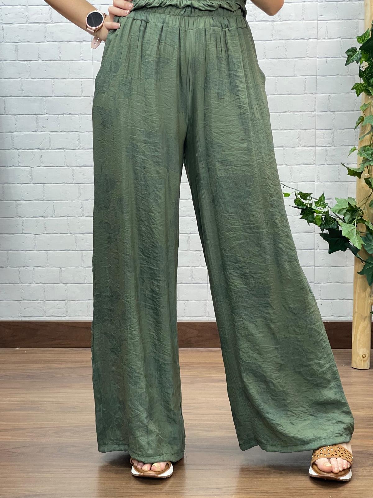 Conjunto Topacio Kaki T-36/44 Cuello Halter