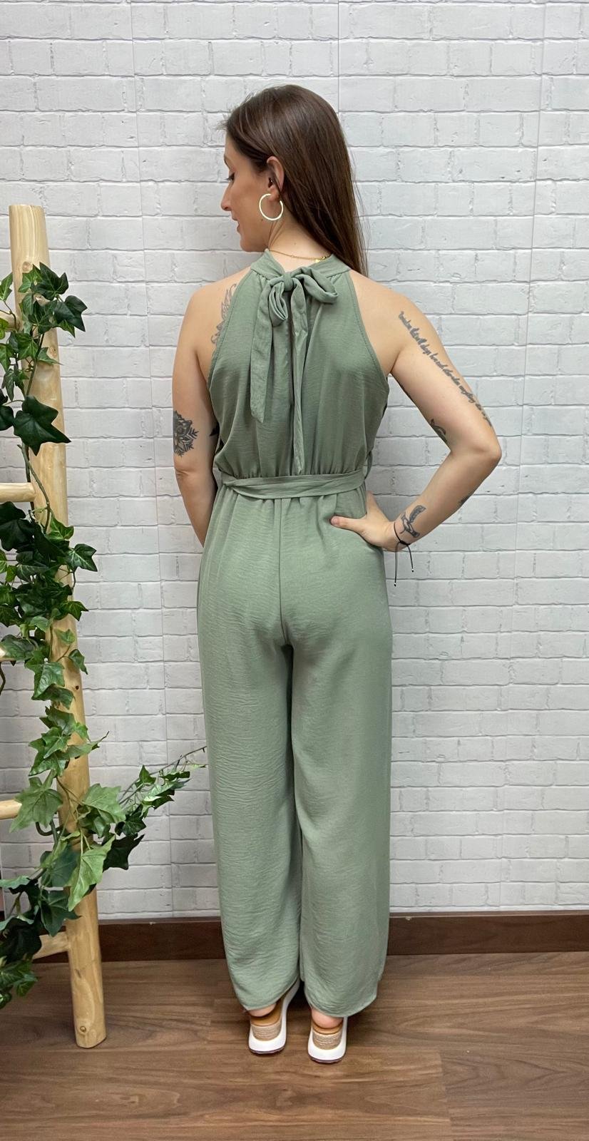 Mono Cloe Kaki T-36/44 Cuello Halter