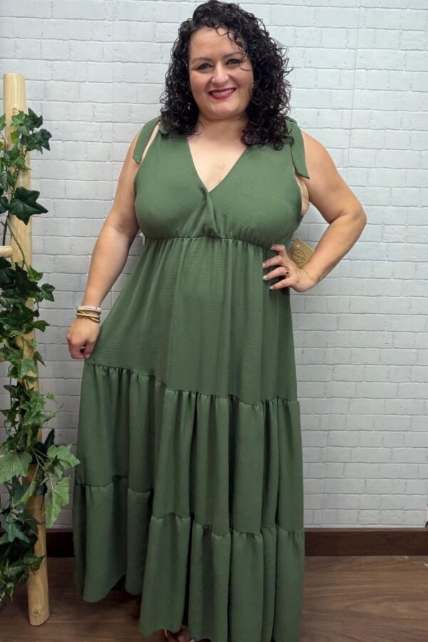 Vestido Aida Kaki Moda