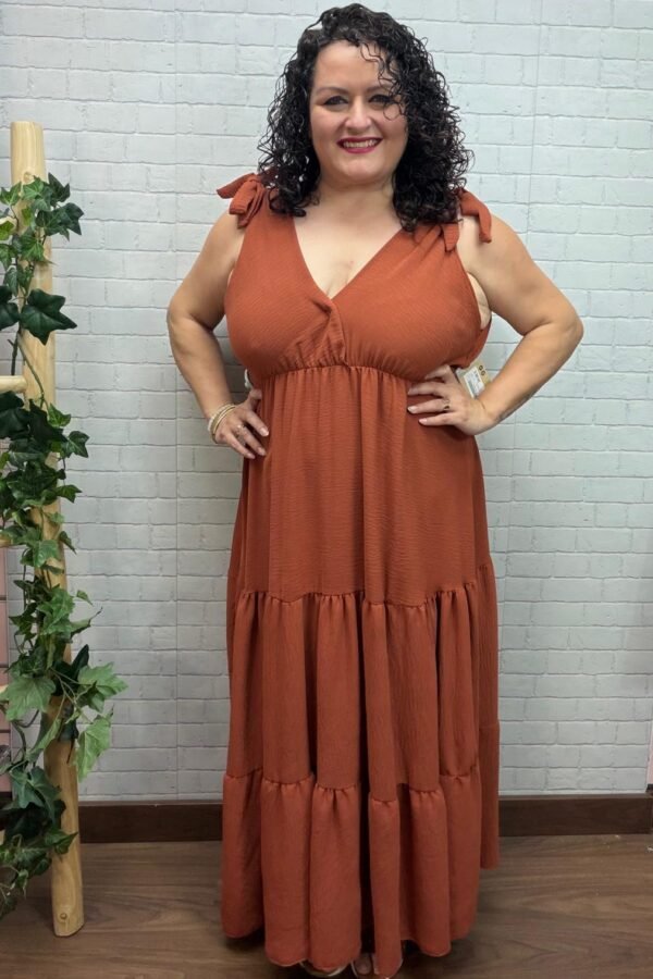 Vestido Aida Teja Moda T-46/54 Cintura Engomada