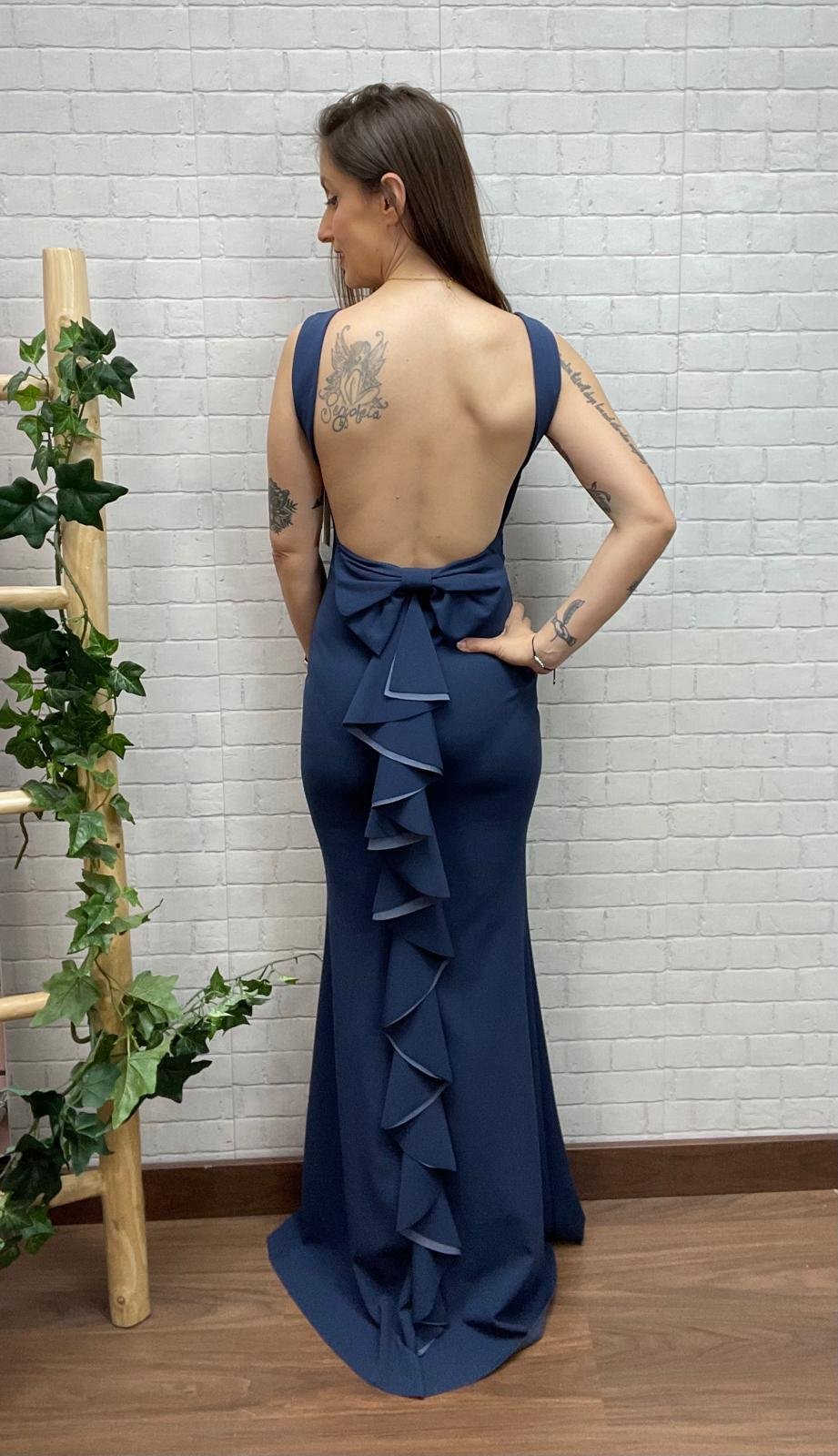 Vestido Ariel Marino T-34/38 Corte Sirena - Imagen 2