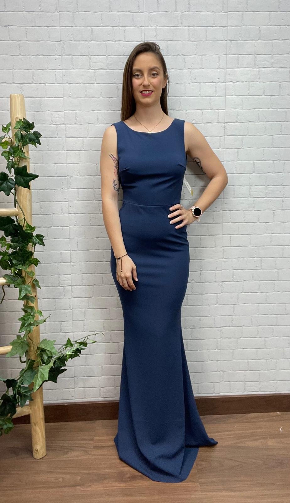 Vestido Ariel Marino T-34/38 Corte Sirena