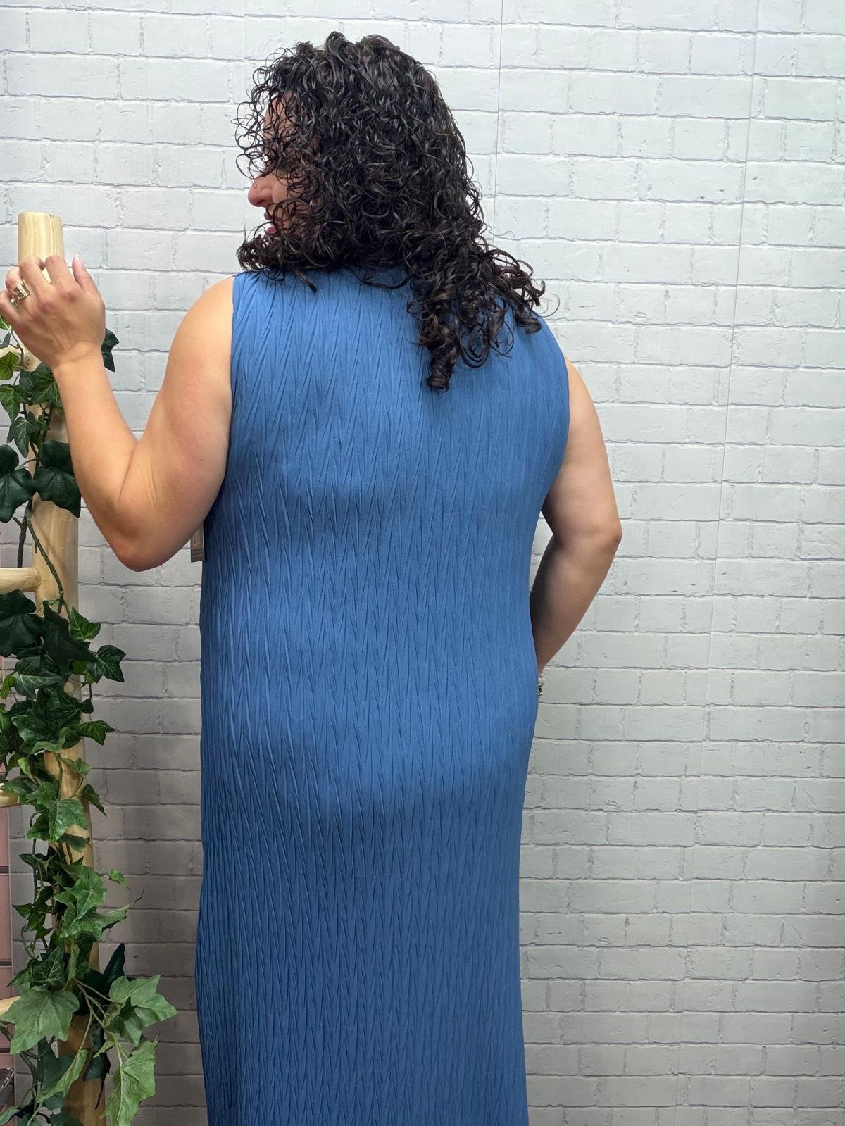 Vestido Vero Azul Moda T-46/54 Zig Zag - Imagen 3