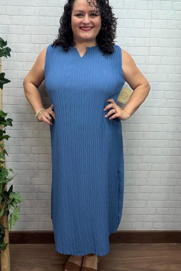 Vestido Vero Azul Moda T-46/54 Zig Zag