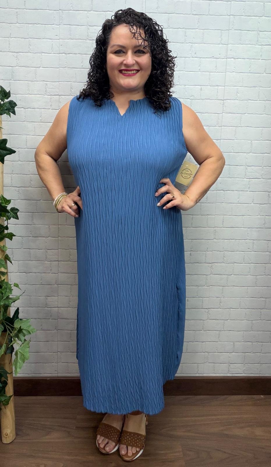 Vestido Vero Azul Moda T-46/54 Zig Zag