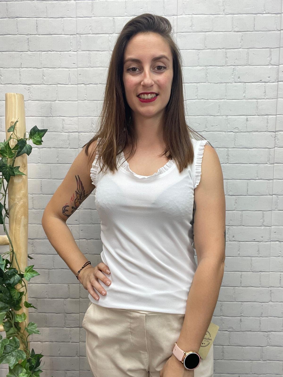 Camiseta Triana Blanco T-36/42 De Canalé