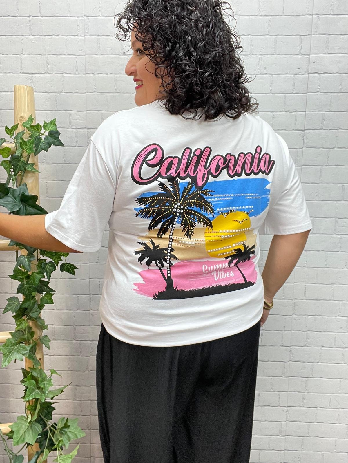 Camiseta California T-44/50 Dibujo En La Espalda