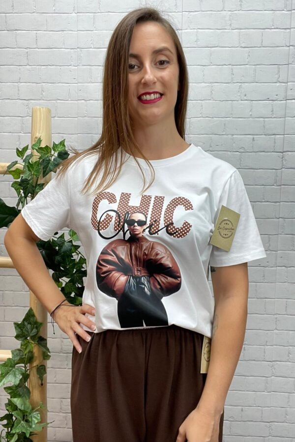 Camiseta Chic Blanco T-36/44 Con Dibujo