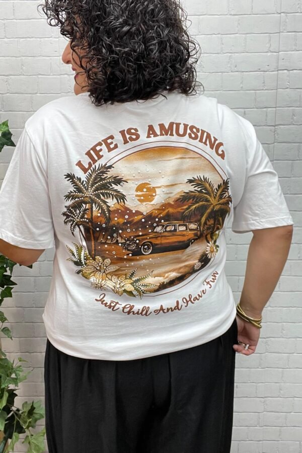 Camiseta Life T-44/50 Dibujo En La Espalda