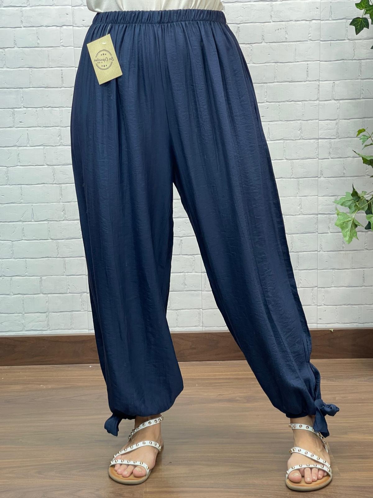 Pantalón Cinta Marino T-36/52 Con Lazo